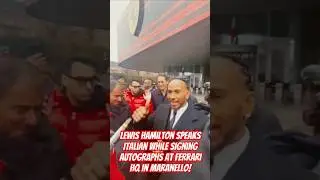 Lewis Hamilton Speaks Italian While Signing Autographs at Ferrari HQ in Maranello! #lewishamilton