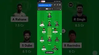 CHE VS KKR DREAM 11 TEAM #trending #dream