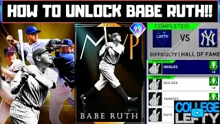 How to Unlock MVP BABE RUTH for FREE in MLB The Show 20!  Tips for Beating the CPU on HALL OF FAME!