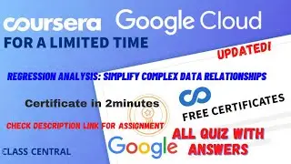 Regression Analysis Simplify Complex Data Relationships, (week1-5) All Quiz Answers.#coursera #learn
