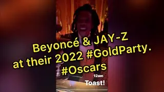 Beyonc&eacute; & JAY-Z at their 2022 #GoldParty #Oscars