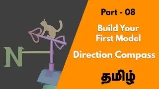 Stylized House Modeling In Blender - Part-08 | Model Direction Compass | Blender Tamil | VaradhAVFX