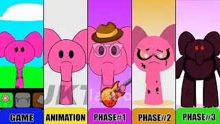 My NEW! Sprunki OC: Elly (from Pocoyo) Phase 4 Animation vs Game (All Versions)