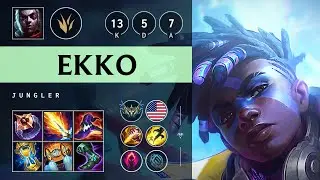 Ekko Jungle vs Shaco: Unstoppable - NA Challenger Patch 14.22
