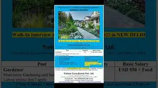 Gardener job vacancies - Hiring for Romania, Europe 12 May, 2023 04:31 am #gardnerjobs #romaniajobs