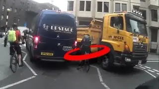 Suicidal Cyclist Gets Truck's Driver Road Rage