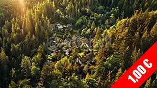 Aerial Forest Hamlet &ndash; HD Scenic Drone-Style Stock Footage