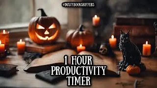 1-hour Halloween Timer with Witch  Laugh Productivity Timer - No Music  @DustyBookSniffers