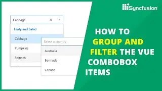 How to Group and Filter the Vue ComboBox Items