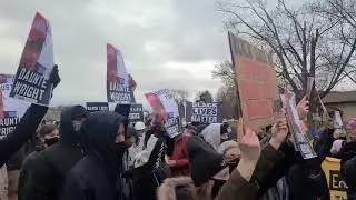 Crowds Protest Death of Daunte Wright Outside Brooklyn Center Police Department