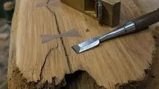 Woodworking, DIY Bow tie Splines, Live Edge Furniture