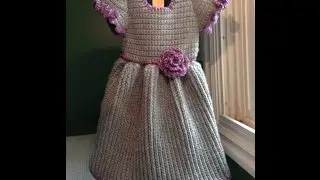How to Crochet a Baby Dress - Winter, Ribbed Cable Stitch
