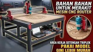Review singkat mesin router area kerja setengah triplek.mesin rakitan Mimin sendiri😁