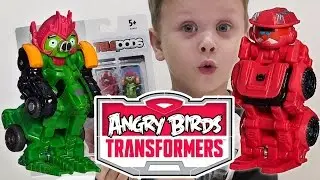 ★ Энгри Бёрдс. Трансформеры. Телеподс - обзор игрушки . Angry Birds Transformers Telepods by Hasbro