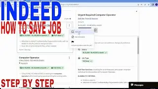 ✅  How To Save Job On Indeed 🔴