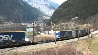 Bahnverkehr von Erstfeld bis Wassen am 3.3.12 - 