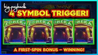 1ST SPIN BONUS! Eureka Reel Blast Slots - 4 SYMBOL TRIGGER!