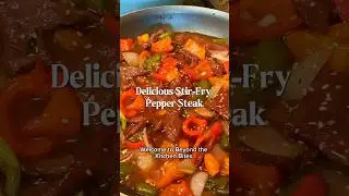 Quick & easy pepper steak &ndash; tender, colorful, and full of flavor! #peppersteak #easyrecipe #shorts