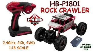 HB-P1801 Rock Crawler 2.4GHz, 2Ch, 4WD, (1:18 Scale) (RTR) + Mobius on board