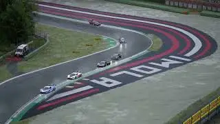 Tricky Conditions = Hectic GT-3 Race Start At Imola #assettocorsacompetizione