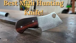 Making A Mini Cleaver Knife with a Rosewood Handle! Sharp and Durable!