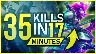 HARD STOMPING A FUNNEL COMP | 35 KILLS IN 17 MINUTES - League of Legends