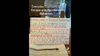 Everyday Examples of Escape and Avoidance Behaviors