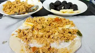 EGG/KUBOOS SANDWICH#yummy #breakfast #food #asmrsounds#arabicfood