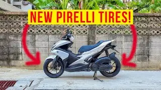 My Yamaha Aerox Gets New Pirelli Tires! (GoPro Hero 8 TimeWarp Footage)