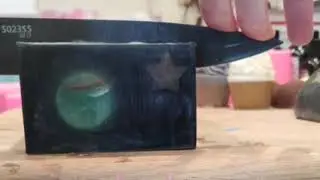 Soap Cutting: Galaxy Planet Melt & Pour Loaf by Hunter