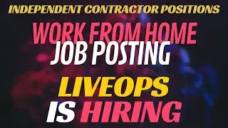 LiveOps is Hiring | Self Employed #dedicateddiva #workfromhome #telecommuting