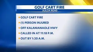 Overnight fire destroys multiple golf carts in Kailua