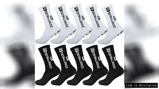 10Pairs Men Women Non Slip Grip Socks Tailored for Soccer Cycling Hiking Shockproof and Elastic