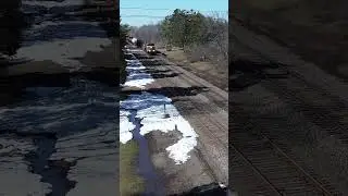 UP passes the old GN depot in Askov, MN #shorts