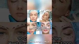 10  Countries with the Most Plastic Surgery (per 1,000 people) 😱😯#shorts