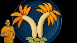 Party Hack! 🍎 Fruit Art for Kids | Banana Apple Palm Tree Decoration Easy Idea