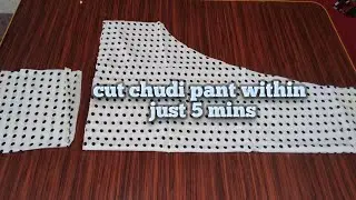 Chudithar pant cutting within 5 mins for beginners
