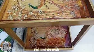 Tea | trolley | foil and Resin art |