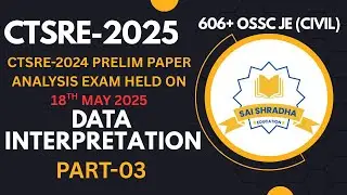 DI PART-03 || CTSRE-2024 PRELIM PAPER ANALYSIS Exam held on 18th May 2025 || CTSRE-2025 & CGLRE-2025