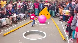 Amazing Gym Ball Vs Holes Challenge Game..🏃‍🏆