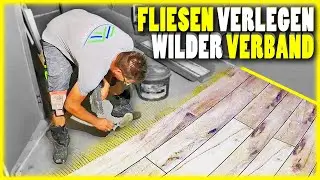 BODENFLIESEN VERLEGEN | Wilder Verband verlegen für Anfänger! | Home Build Solution