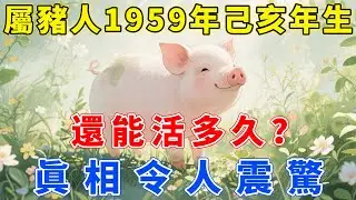 屬豬人，1959年己亥年生，還能活多久？真相令人唏噓，很多人看完都沉默了！【福慧生肖】#生肖 #運勢 #風水 #財運 #命理