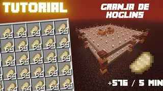 GRANJA DE COMIDA (HOGLINS) F&Aacute;CIL Y EFICIENTE || minecraft 1.21 - 1.16