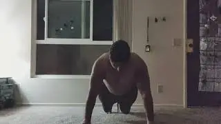 250lbs man vs 70 burpees (Gyno edition)