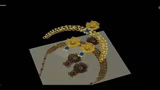 Gemvision matrix stone necklace set 25 grams 