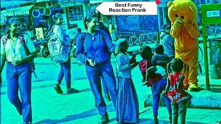 Teddy Bear Prank / Cute Girls Reaction 😃 / Kids Reaction / On Road Gajera sarkal &lrm;@Sunilfunteddy&nbsp;