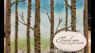 Inking Technique with Vellum using Woodland Emboss Folder