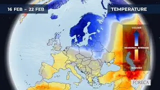 Monthly temperature forecast for Europe 10/2/2026