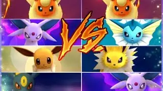Pok&eacute;mon GO Gym Battles Level 10 Gym Eevee Evolution Battle Espeon Eevee Umbreon & more