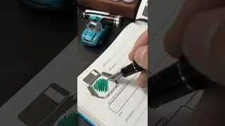 Sailor 1911 Realo, Broad nib inked with Scribo Verde Bosco
